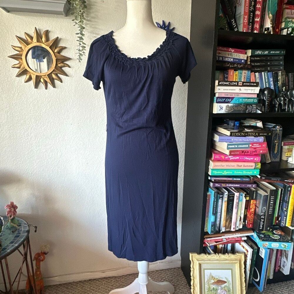 Talbots Petite Size P (small) Navy Blue Shift dress